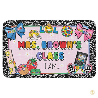 Custom Composition Notebook Classroom Rug for Kids - Clipboard Style / 2' x 3' (Rectangular)