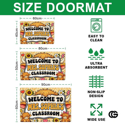 Personalized Classroom Doormat with Custom Teacher Name - Class-07