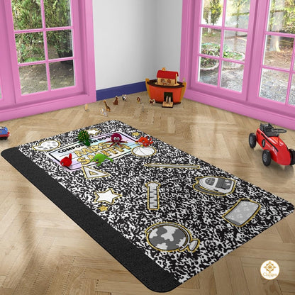 Custom Composition Notebook Classroom Rug for Kids