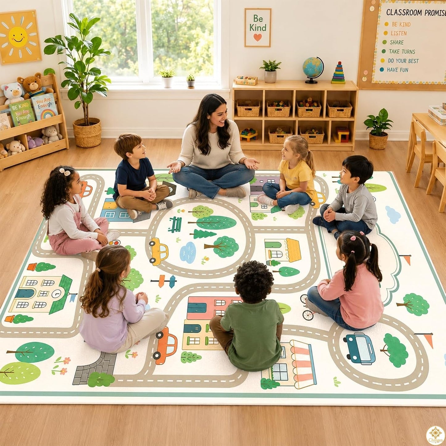 Custom Road Map Area Rug