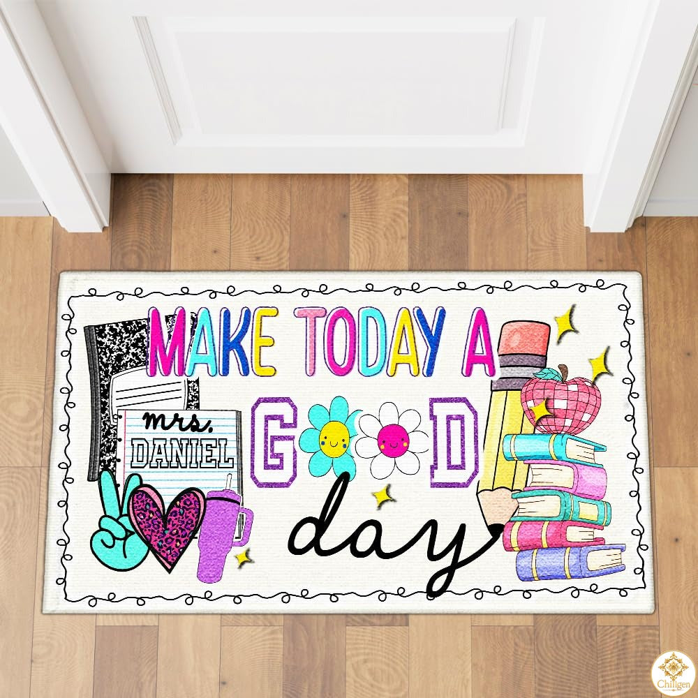 Custom Classroom Welcome Mat for Teachers and School Entryway