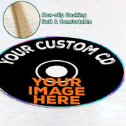 Personalized Vinyl Record Rug with Photo and Song Name