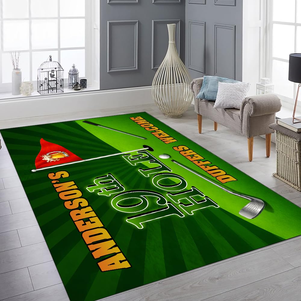 Custom Golf Welcome Mat for Front Door and Entryway