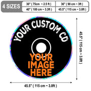 Personalized Vinyl Record Rug with Photo and Song Name