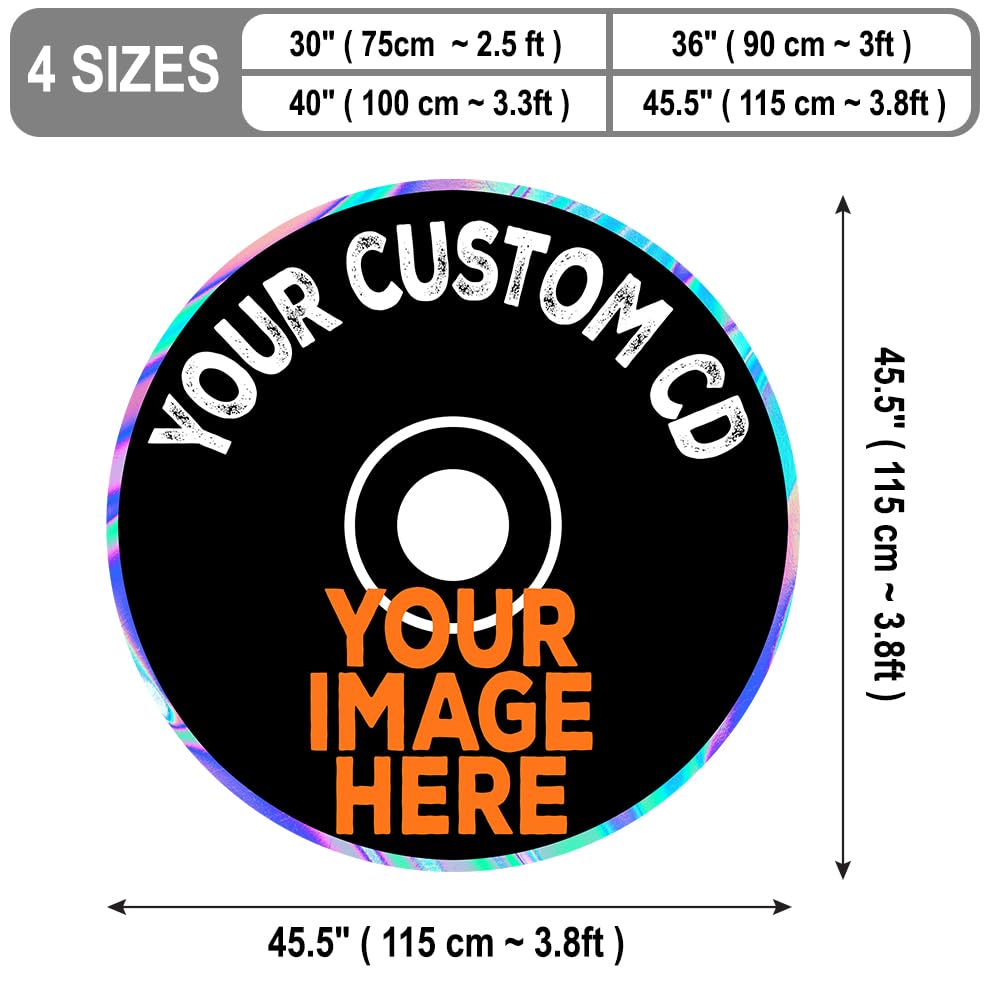 Personalized Vinyl Record Rug with Photo and Song Name