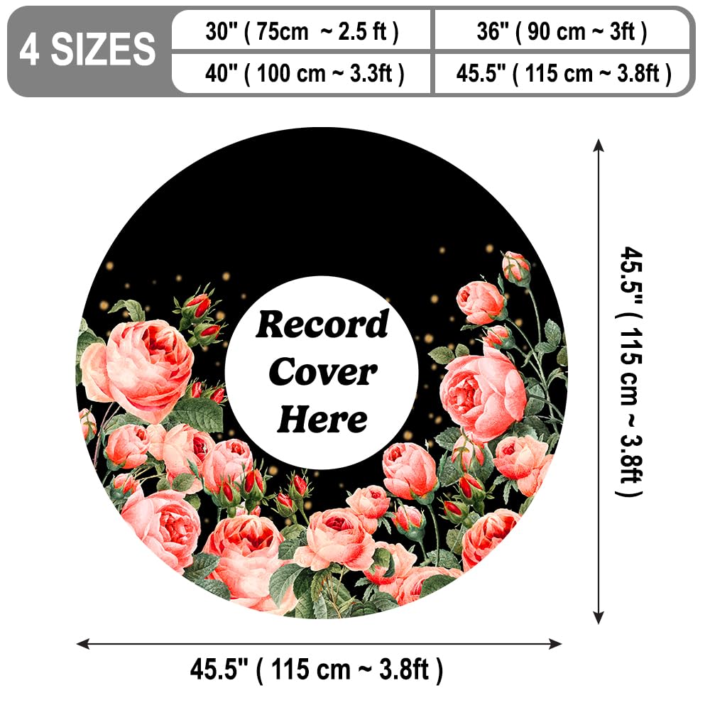 Personalized Vinyl Record Rug with Photo and Song Name