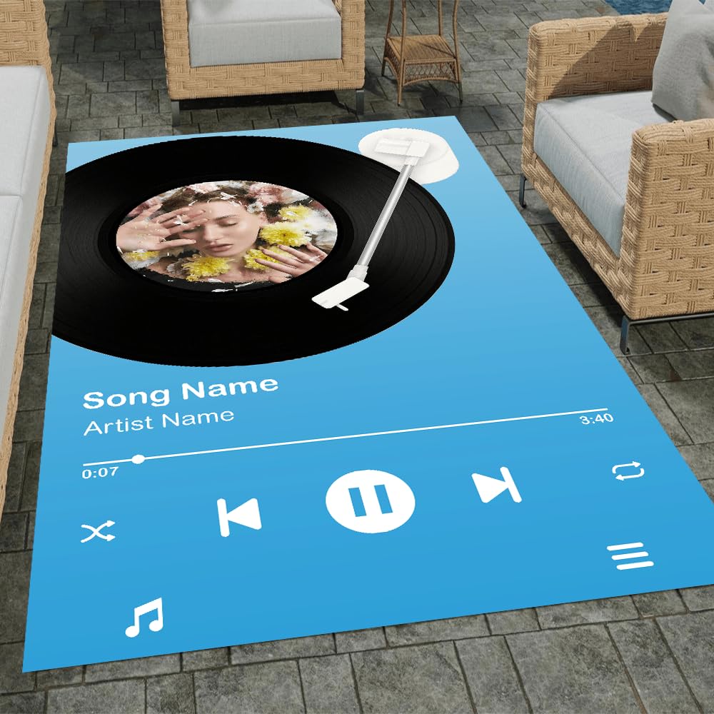 Custom Music Album Doormat for Front Door and Entryway