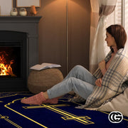 Personalized Orthodox Christian Rug with Three-Bar Cross