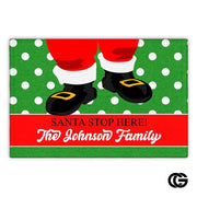 Personalized Christmas Doormat with Custom Family Name