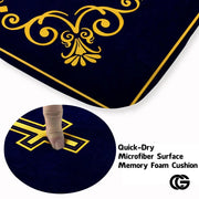 Personalized Orthodox Christian Rug with Three-Bar Cross