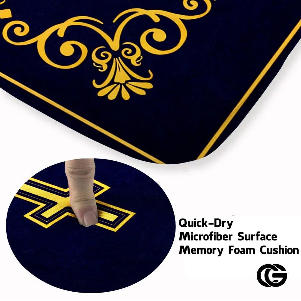 Personalized Orthodox Christian Rug with Three-Bar Cross