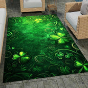 Detailed shot showcasing the rich velvet-like emerald gradient and glowing shamrocks. - thumbnail image 7 of 8