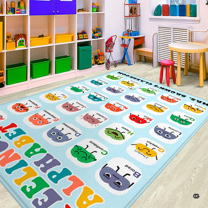 Classroom calming corner mockup featuring the A to Z emotion brain characters rug - thumbnail image 2 of 8