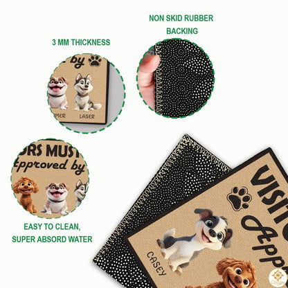 Personalized Dog Doormat with Custom Photo and Name
