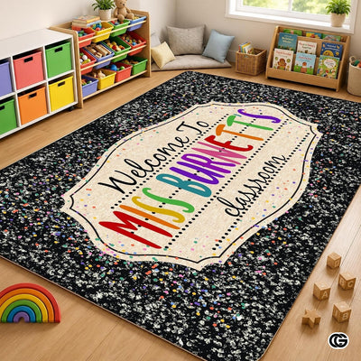 Custom Notebook Welcome Mat for Kids and Classroom - Galaxy Style D02 / 2' x 3' (Rectangular)