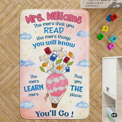 Custom Welcome Mat with Notebook Style and Teacher Name