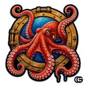 Custom Octopus Welcome Mat with Sea Monster and Name