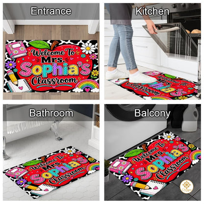 Custom Classroom Welcome Mat for Front Door and Entryway