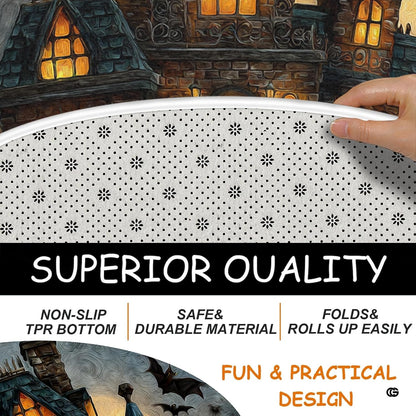 Custom Halloween 3D Optical Illusion Round Rug Skeleton Horror Area Rug (1, #4)