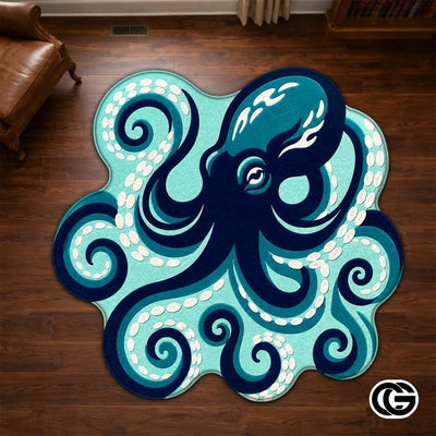 Custom Octopus Welcome Mat with Sea Monster Art - D8