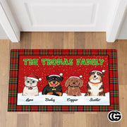 Personalized Christmas Doormat with Custom Family Name and Text