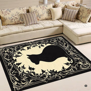 Top-down overhead view showing stylized feline silhouette framed by Art Nouveau flourishes. - thumbnail image 4 of 5