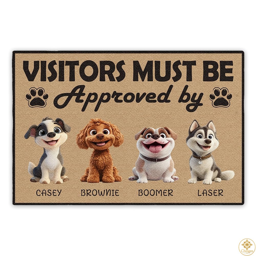 Personalized Dog Doormat with Custom Photo and Name
