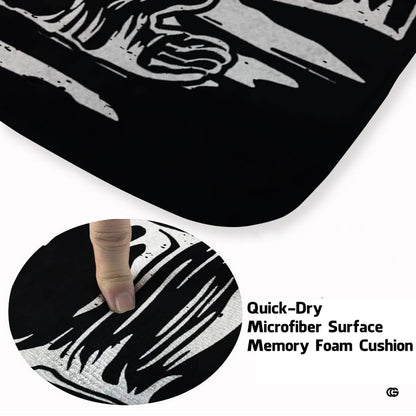 Close-up view of the soft microfiber surface and distressed stars and stripes graphic - thumbnail image 3 of 7