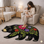 Custom Bear Paw Print Welcome Mat with Soft Plush and Non Slip Backing - A5