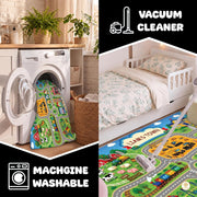 Custom Road Map Welcom Mat for Kids Room and Playroom - Map 9