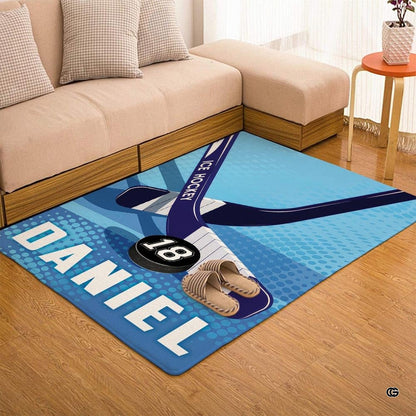 Room decor perspective showcasing sports themed flooring piece anchoring a modern bedroom layout. - thumbnail image 7 of 7