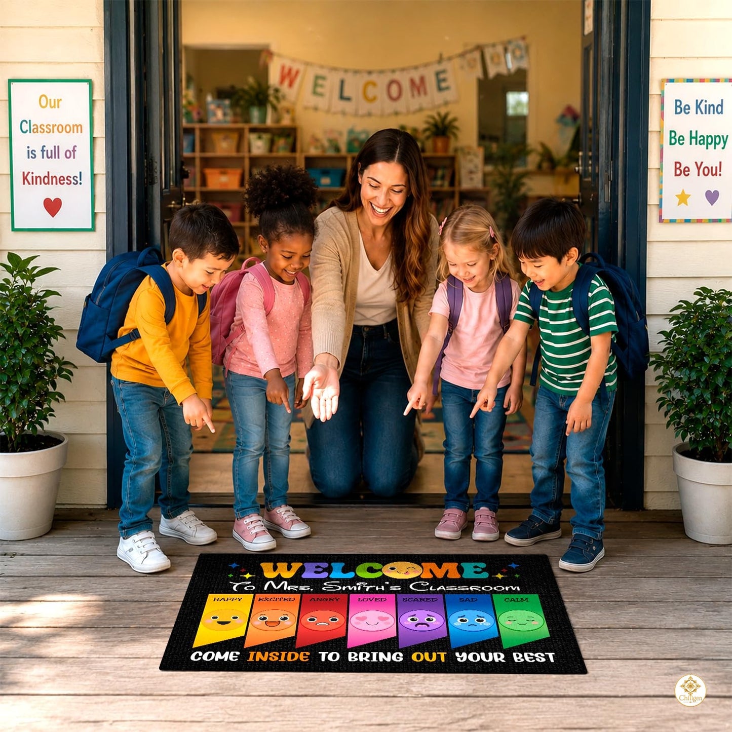 Personalized Classroom Doormat with Custom Teacher Name