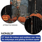 Custom Halloween 3D Optical Illusion Round Rug Skeleton Horror Area Rug (1, #3)