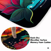 Detailed view of swimming sea turtle illustration surrounded by coral and botanical leaves. - thumbnail image 3 of 7