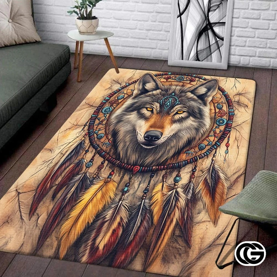 Custom Galaxy Wolves Welcome Mat for Entryway and Living Room