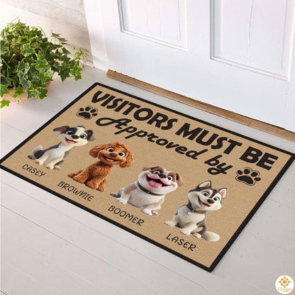 Personalized Dog Doormat with Custom Photo and Name