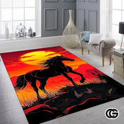 Custom Running Horse Welcome Mat for Front Door and Entryway - Horse-ds16