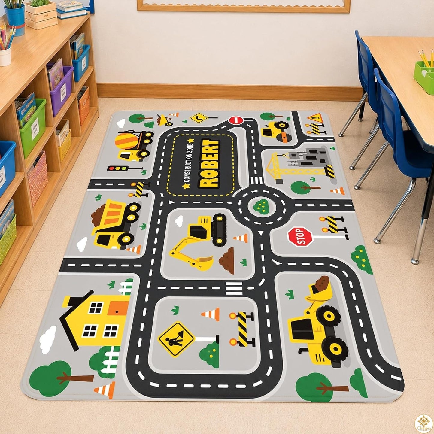Custom Road Map Area Rug