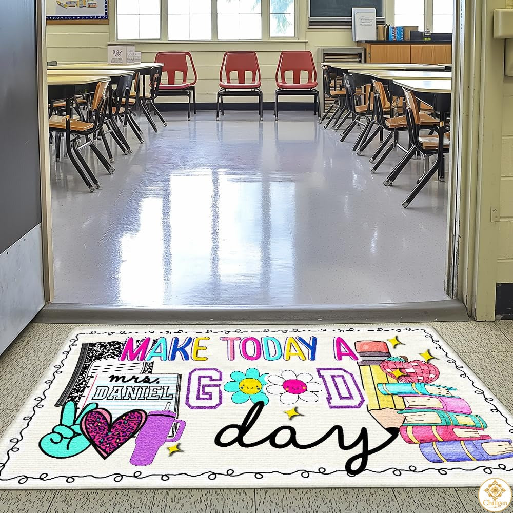 Custom Classroom Welcome Mat for Teachers and School Entryway