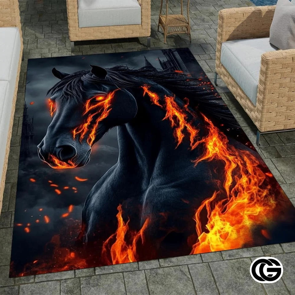Custom Running Horse Welcome Mat for Indoor and Outdoor - Horse-ds06