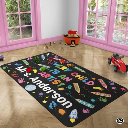 Custom Family Name Welcome Doormat for Front Door and Entryway - Artist-02