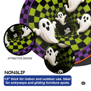 Personalized Halloween 3D Optical Illusion Ghost Round Rug (A01)