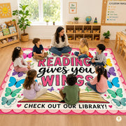 Custom Reading Corner Rug for Front Door and Entryway