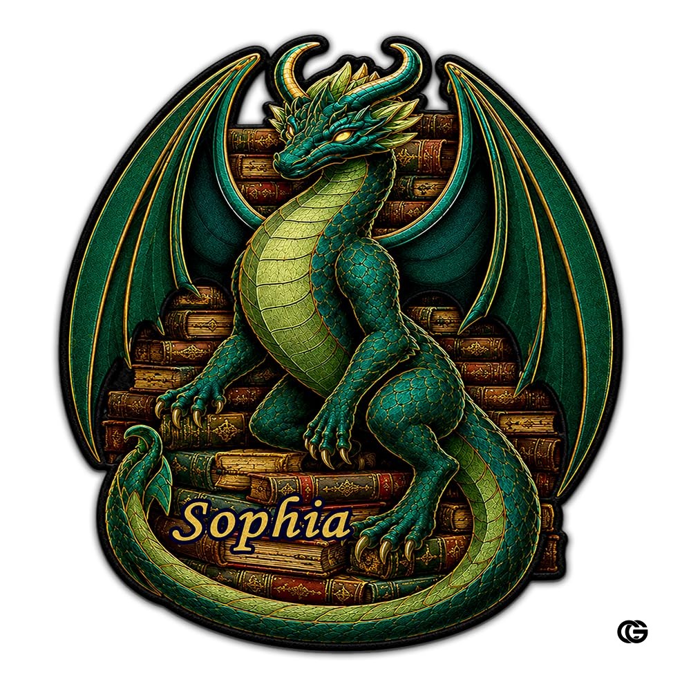 Custom Dragon Shaped Area Rug, Personalized Library Western Dragon Shaped Floor Mat Book Rug, Non-Slip Reading Room Carpet for Living Room, Bedroom, Dorm, Kids Room, Fans Lover (D10)