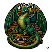 Custom Dragon Shaped Area Rug, Personalized Library Western Dragon Shaped Floor Mat Book Rug, Non-Slip Reading Room Carpet for Living Room, Bedroom, Dorm, Kids Room, Fans Lover (D10)