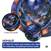 Custom Halloween 3D Effect Optical Illusion Spooky Round Rug (D5)