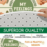Custom Feelings Wheel Welcome Mat for Kids and Therapist