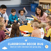 Custom Feelings Wheel Welcome Mat for Classroom and Office