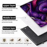 Custom Dragon Shaped Area Rug, Personalized Library Western Dragon Shaped Floor Mat Book Rug, Non-Slip Reading Room Carpet for Living Room, Bedroom, Dorm, Kids Room, Fans Lover (D6)