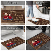 Personalized Family Couple Doormat, Custom Couple Husband Wife Doormat Gift, Outdoor Front Door Rug on Birthday, Christmas, Anniversaries, Valentine's Day for Him Her Woman (S2)